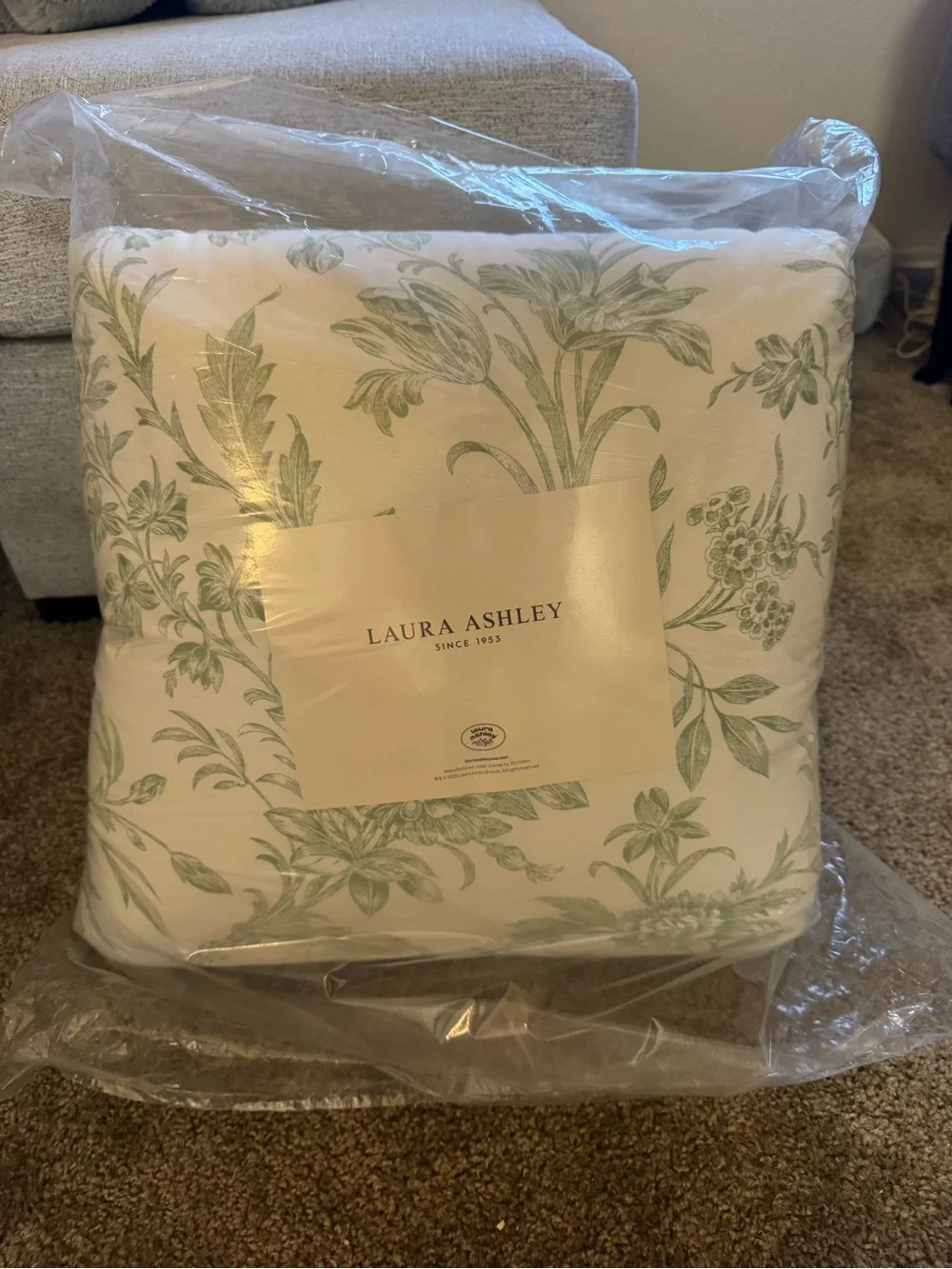 Laura Ashley Queen Size Comforter Set (Natalie Sage)